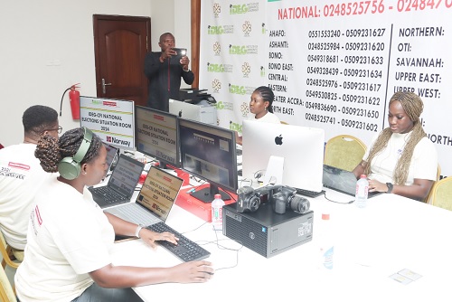  The IDEG-CFI National Election Situation Room. Picture: ELVIS NII NOI DOWUONA