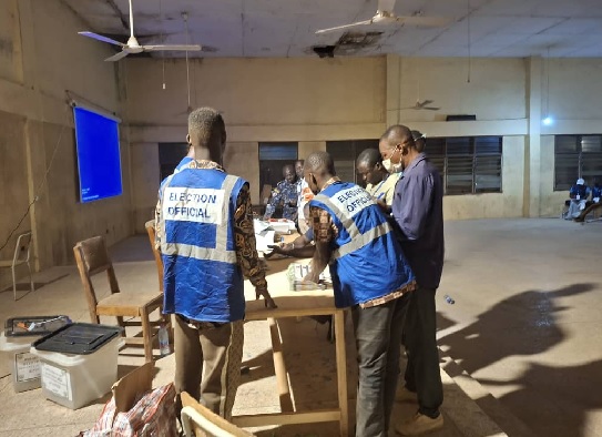 Collation ongoing at the Nkwanta-North Constituency Collation Centre