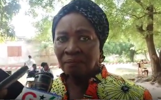  Professor Naana Jane Opoku-Agyemang addressing the press after casting her vote