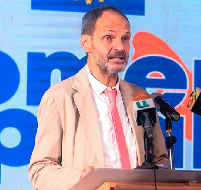 Massimo Mina - Head of Cooperation at the European Union Delegation to Ghana, speaking at the event
