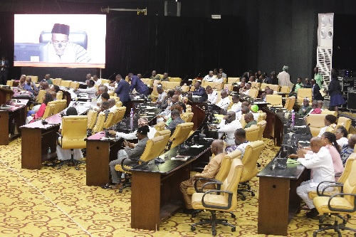  A section of MPs in Parliament yesterday. Picture: ELVIS NII NOI DOWUONA 
