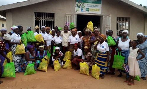Rev. Abeiku Okai with members of the foundation and elders