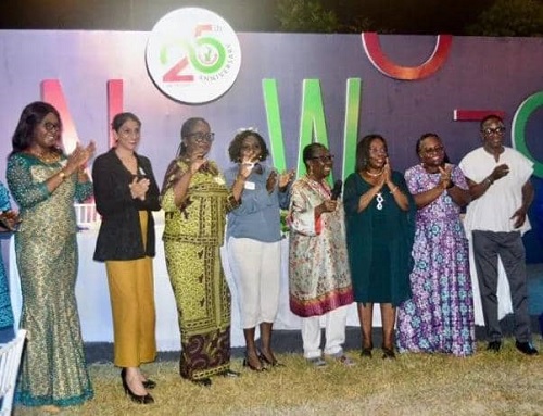 Dr Rose Mensah-Kutin (3rd from left) with other dignitaries during the launch of  NETRIGHT's 25th anniversary