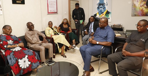 Dr Obiageli Ezekwesili (left), a former Vice-President of the World Bank for the Africa Region, making a statement during the meeting. Picture: EDNA SALVO KOTEY