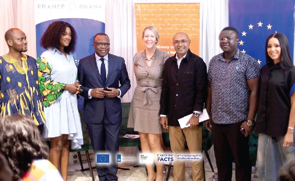 Irchad Razaaly (3rd right), Ambassador of the European Union to Ghana, with other partners involved in the campaign