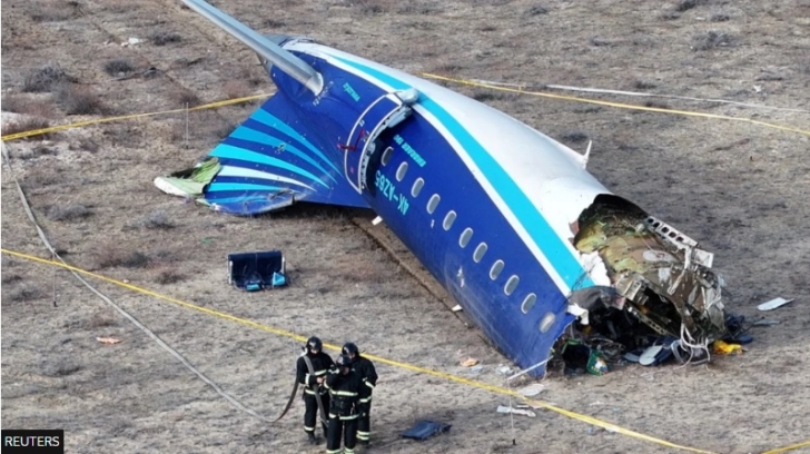 The Azerbaijan Airlines plane came down on Christmas Day in Russian airspace, killing 38 people