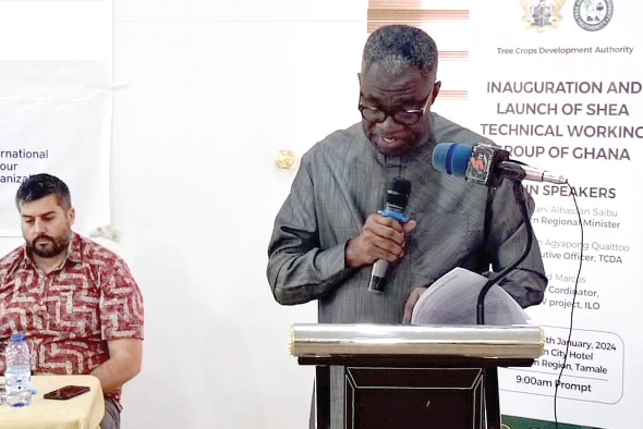 William Quaittoo, CEO, TCDA, speaking at an event in Tamale 