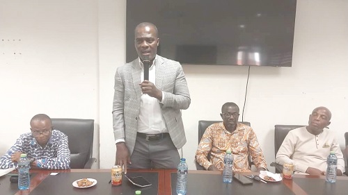 Emmanuel Lumor, Central Regional General Manager of the Electricity Company of Ghana, addressing the gathering 