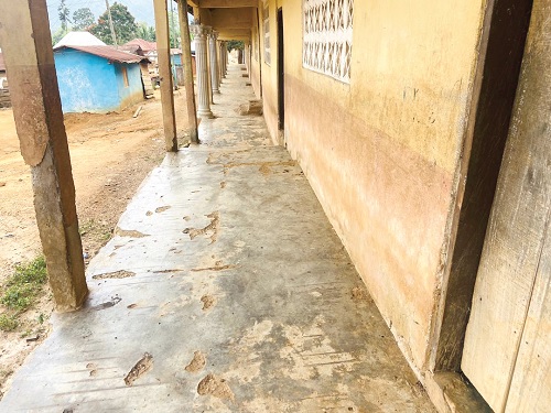The current poor state of the Mpeasem Basic School