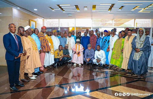 Bawumia highlights development projects in Zongos to NMC after receiving their Manifesto proposal
