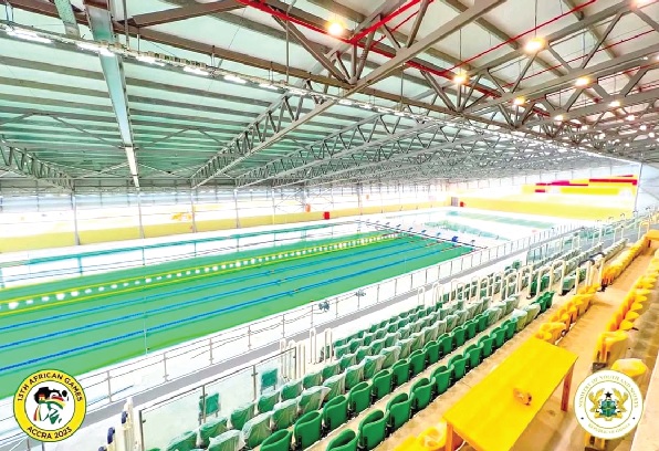 The Borteyman Sports Complex boasts a modern Olympic-size swimming pool 