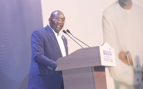 Dr Mahamudu Bawumia, the Vice-President, presenting his government's policy statement and priorities to Ghanaians in Accra