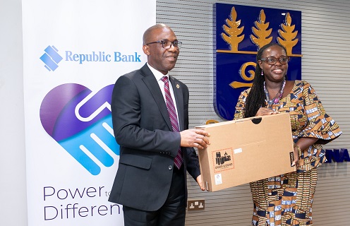 Republic Bank donates laptops to University of Ghana's '1 student, 1 laptop' scheme