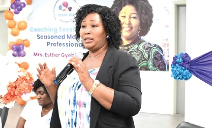 Esther Gyebi-Donkor, General Manager,  Marketing and Corporate Affairs, GPHA, speaking at the event
