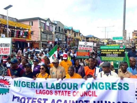 Labour unions in Nigeria kick off two-day protests