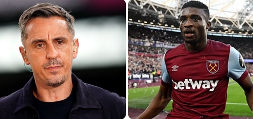 Mohammed Kudus: Gary Neville urges Ghana star to be more mature