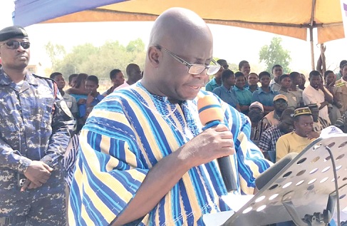 Stephen Yakubu, Upper East Regional Minister, speaking at the event