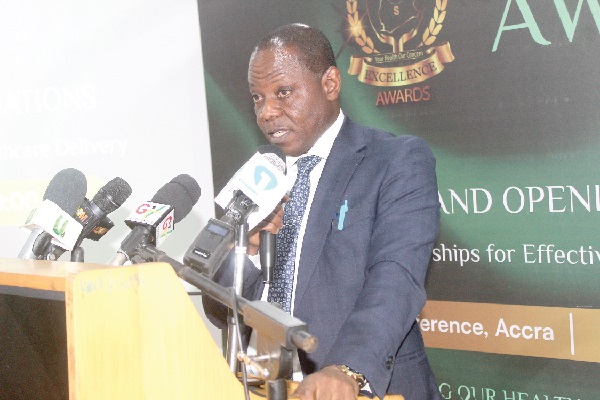 Dr Patrick Kuma-Aboagye, Director-General, Ghana Health Service, launching the 2nd Ghana Health Service Excellence Awards in Accra. Picture: ESTHER ADJORKOR ADJEI