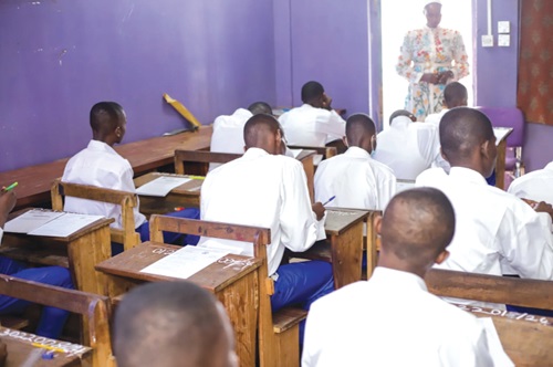 Prison inmates writing a paper