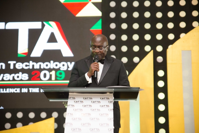 Ghana’s Vice President, Dr Bawumia speaking at the 2019 GITTA