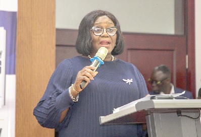 Justice Gertrude Sackey Torkornoo, Chief Justice, speaking at the launch. Picture: CALEB VANDERPUYE 