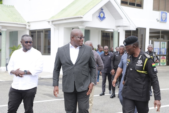 Theophilus Yartey (left), Editor Graphic, with Dr George Akuffo Dampare, Inspector General of Police. Picture: EDNA SALVO-KOTEY