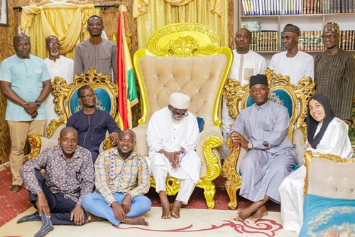 Members of PuSMAG with Sheikh Osman Nuhu Sharubutu, National Chief Imam, at his residence in Accra