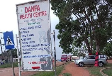 Signage of Danfa Health Centre 