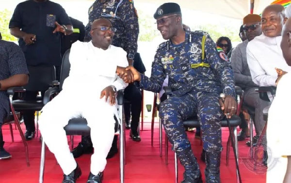 Vice President Dr. Mahamudu Bawumia (left) with IGP, Dr George Akufo-Dampare