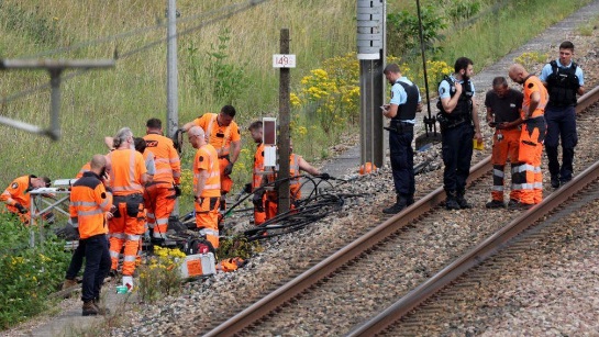 Arson attacks cause French travel chaos hours before Olympics open - as Eurostar cancels one in four trains