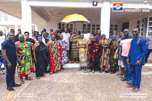  Dr Matthew Opoku Prempeh (arrowed) with some traditional leaders after the meeting