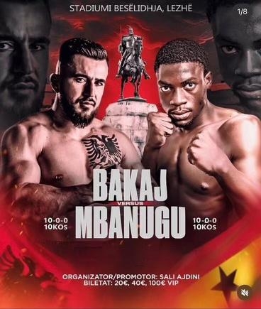 Jonathan Mbanugu (right) to face Amarildo Bakaj