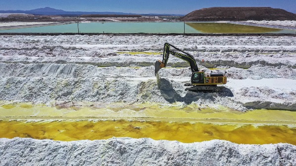The lithium mine of the Chilean company Sociedad Quimica Minera in the Atacama Desert, Chile, seen in September 2022. Martin Bernetti/AFP/Getty Images