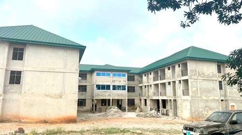 The hostel facility under construction The hostel facility under construction
