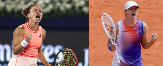Jasmine Paolini (left) and Iga Swiatek to clash in women's singles final