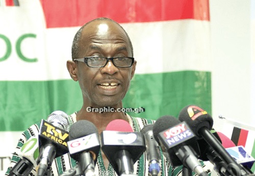  Johnson Asiedu Nketiah, NDC National Chairman, addressing the media