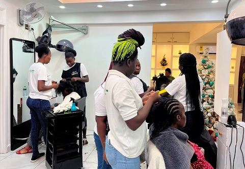 The salon is popular among members of the natural hair and locs community and braid enthusiasts