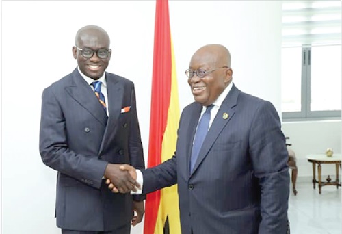 President Akufo-Addo with Godfred Yeboah Dame, the Attorney-General
