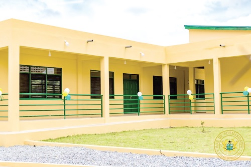 The six-unit classroom block at Odorgonno SHS with a ten-seater washroom The six-unit classroom block at Odorgonno SHS with a ten-seater washroom