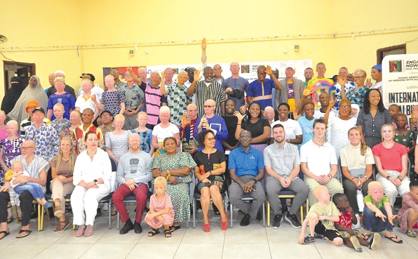 Some persons with albinism at the celebration