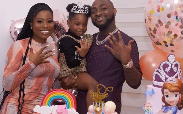 Davido, Sophia Momodu and their daughter Imade