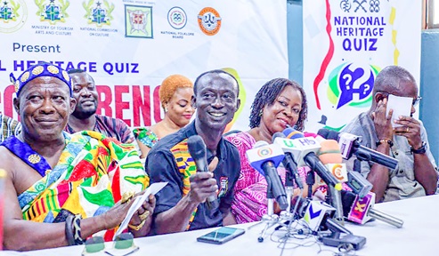 Kwaku Owusu Appiah, Executive Director of the National Heritage Quiz Competition, addressing the press