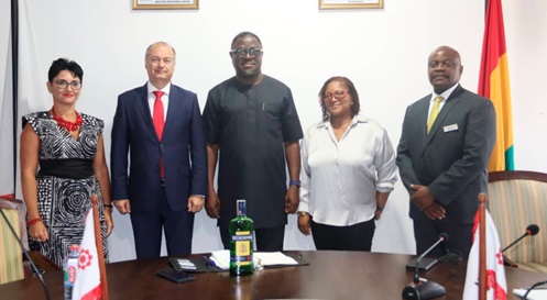  From left: Baeta Matusikoba, Head of Trade and Economy of Czech Republic Embassy in Ghana, Pavel Bilek, Ambassador of Czech Republic in Ghana, Dr Kwesi H. Ayim Darke, President of AGI, Dr Grace Amey-Obeng, Vice-President in charge of SME's, AGI, Ralph Ayitey, National Treasurer