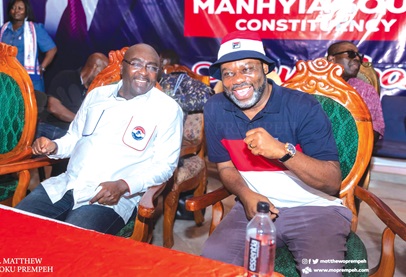 Dr Matthew Opoku Prempeh (right) with Vice-President Dr Mahamudu Bawumia
