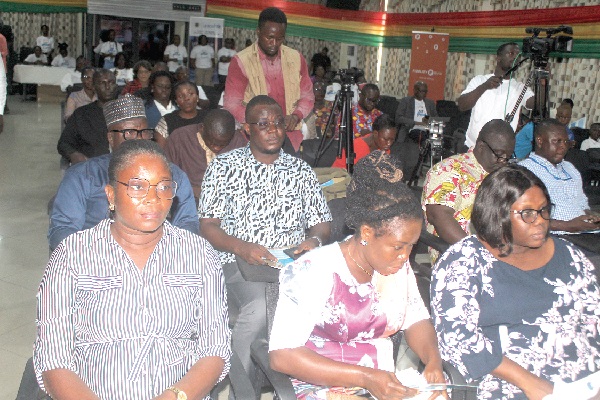 • Dakoa Newman (right), Minister for Gender, Children and Social Protection, addressing the participants. Picture: ESTHER ADJORKOR ADJEI