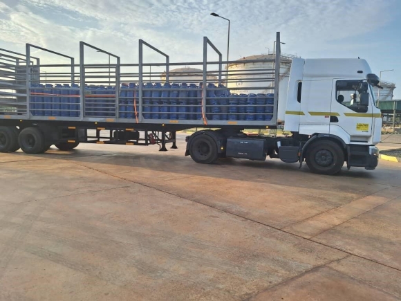 A Puma Gas exchange point for consumers to pick up filled cylinders.