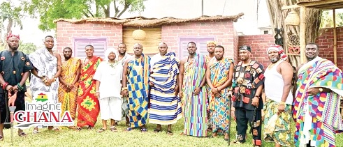 Some workers of Citi TV-Citi FM dressed in traditional attire to commemorate the Heritage Month