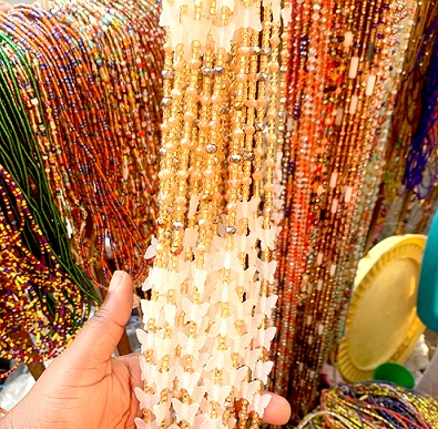Traffic light waist beads