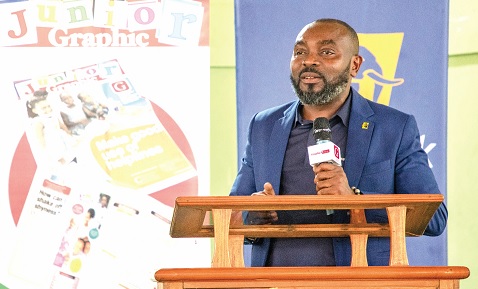 Bennet Frimpong (right), Head of Retail Banking, FBN Bank, addressing participants in the workshop