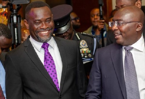 Dr John Ampontuah Kumah (left) with Vice President Dr Mahamudu Bawumia
